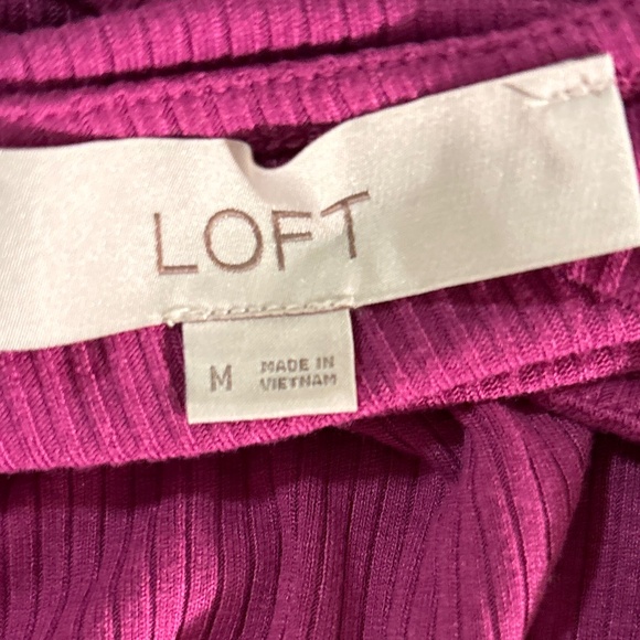 LOFT Ribbed Sleeveless Pink Maxi Dress Size M. EUC - Picture 3 of 5